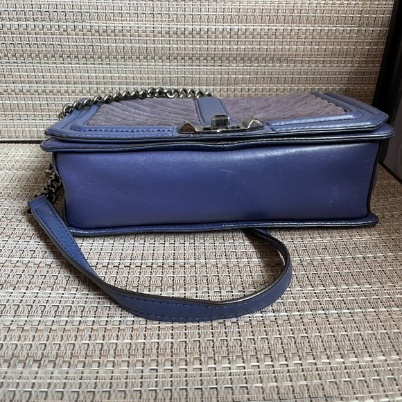 Rebecca Mincoff Cheron Quilted Love Suede Crossbody - Picture 5 of 7